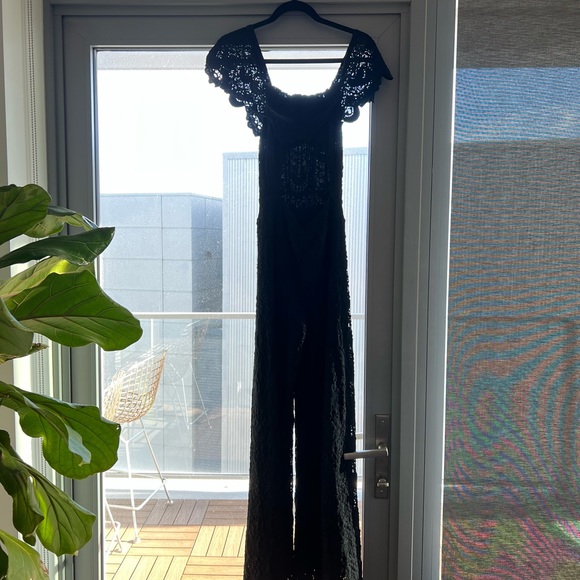 Nightcap Positano Jumpsuit Black Lace Size 1 XXS XS S Revolve Shopbop - Picture 3 of 10